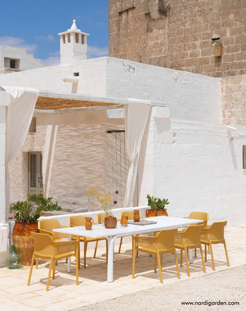 UV-álló sárga kültéri szék – prémium olasz kerti bútor